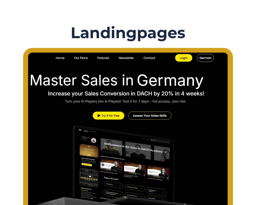Landingpages - Master of Sales